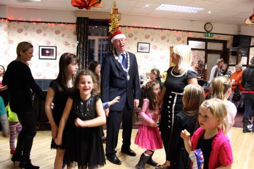 Let's dance: Martin Thomas with some of the youngsters on the dancefloor