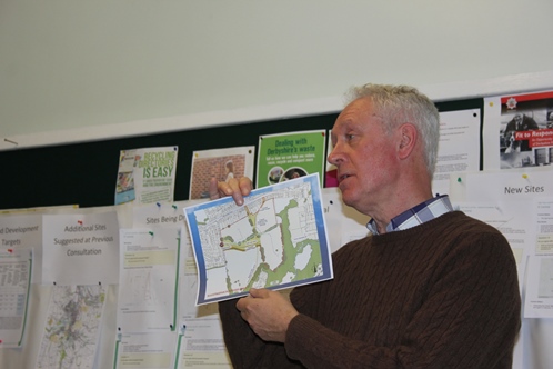 Martin Thomas briefs local residents about housing plans