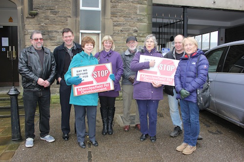 Whaley Bridge protestors attended meeting of Borough Council's development control committee at Chapel