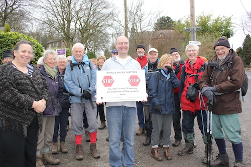 Walkers from East Cheshire give their support to chairman Kevin's campaign
